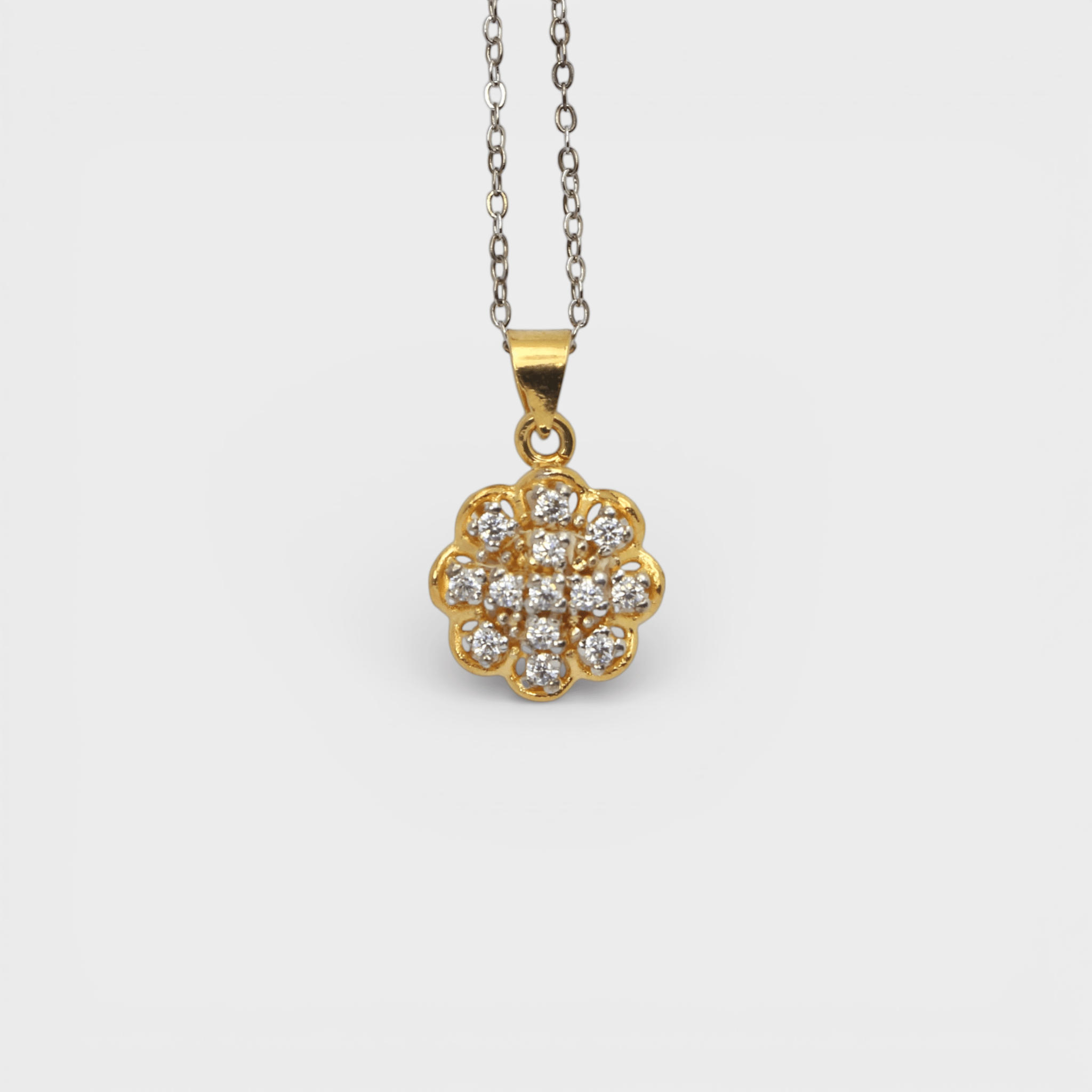 White Zircon Bloom Set - Monis Anas Jewellers